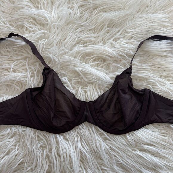 Skims No Show Unlined Demi Bra Espresso Size 36C - Picture 7 of 8